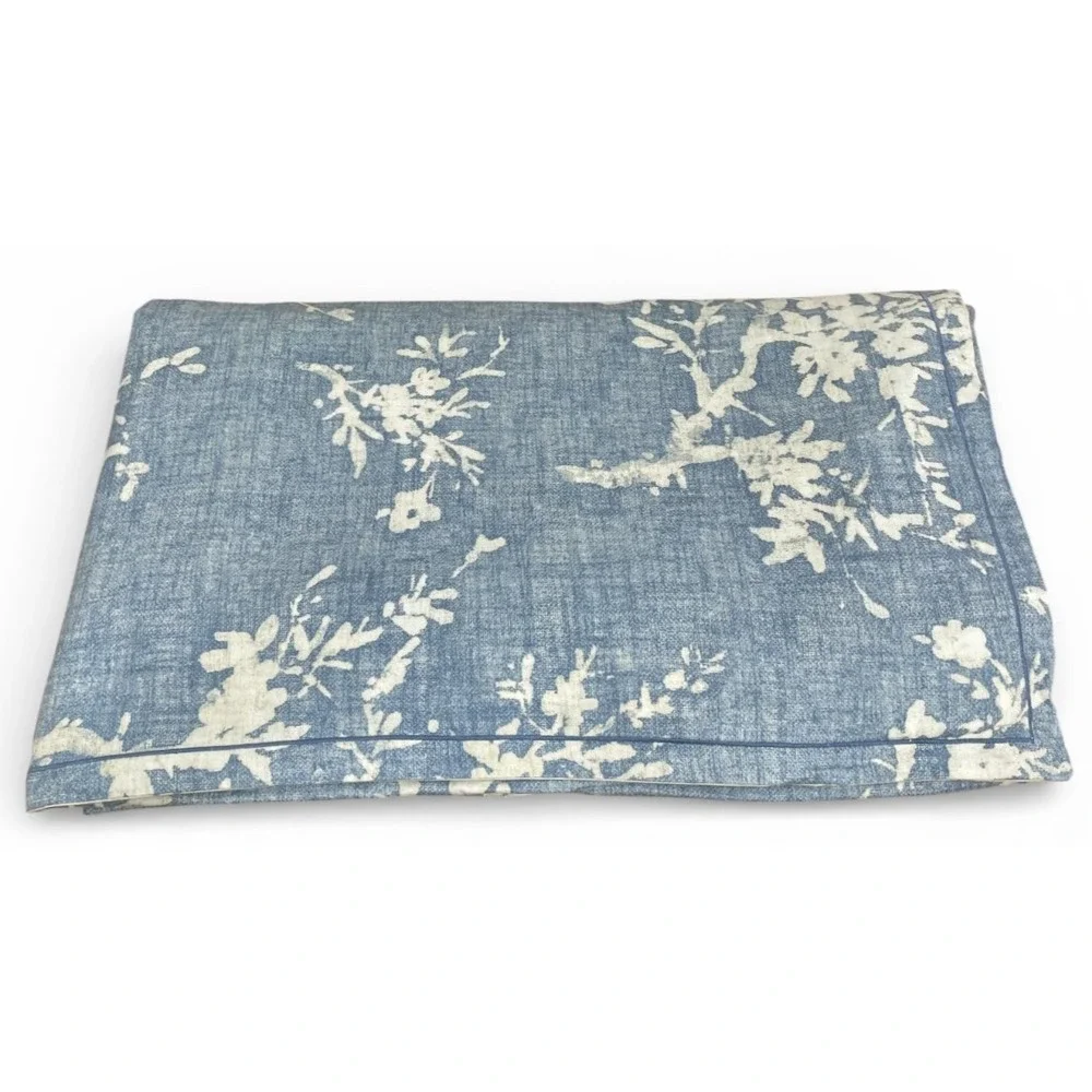 Ralph Lauren Eva Botanical Reversible Duvet Cover King Cream Blue